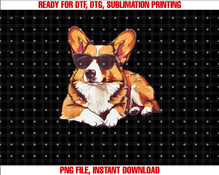 Pembroke Welsh Corgi Dog Sunglasses T-shirt