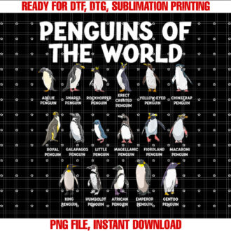 Penguins Of The World Kawaii Types Of Penguins Sea Animal T-shirt