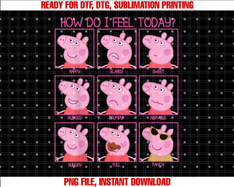 Peppa Pig How Do I Feel Today T-shirt