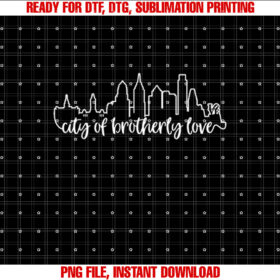 Philadelphia City Skyline Brotherly Love Cute Philly Gift T-shirt