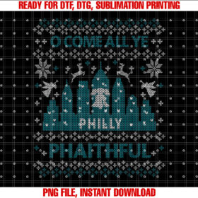 Philadelphia Ugly Christmas Oh Come All Ye Philly Phaithful T-shirt