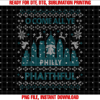 Philadelphia Ugly Christmas Oh Come All Ye Philly Phaithful T-shirt
