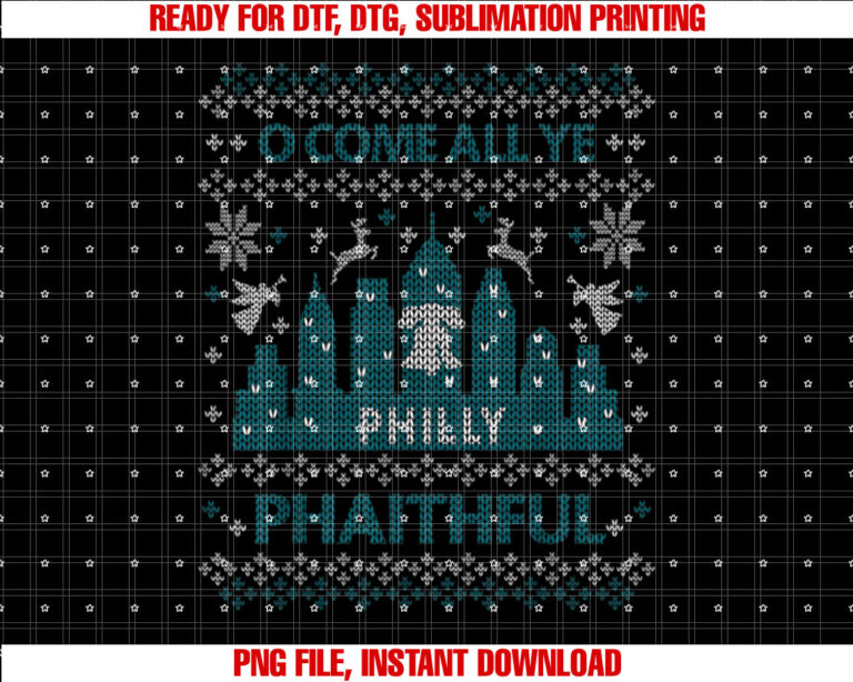 Philadelphia Ugly Christmas Oh Come All Ye Philly Phaithful T-shirt