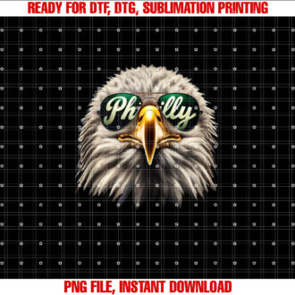 Philly the Bald Eagle with Green Aviator Sunglasses T-shirt