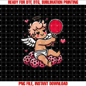 Pickleball Player Cupid Heart Pickleball Valentines Day T-shirt
