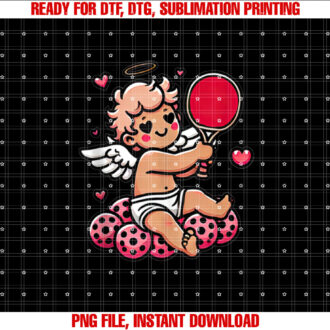 Pickleball Player Cupid Heart Pickleball Valentines Day T-shirt