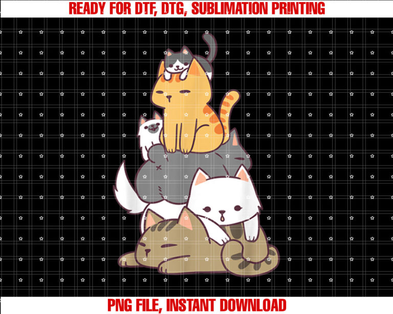Pile Of Kitty Cats Funny Cute Cat Lover Gift T-shirt