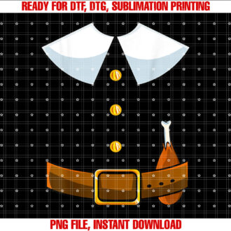 Pilgrim Costume Collar Thanksgiving Turkey Day Men Boys T-shirt