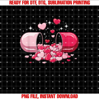 Pills Heart Love Valentine Hearts Medicine Pharmacy Capsule T-shirt
