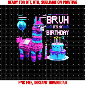 Pinata Llama Bruh Its My Birthday Boys Girls Kids BDay Party T-shirt