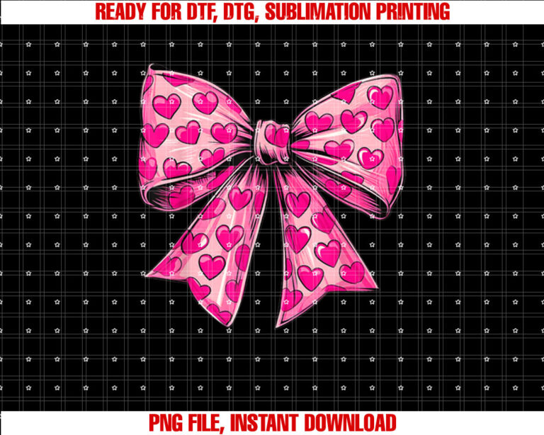 Pink Boquette Bow Valentine Kid Girl Women T-shirt