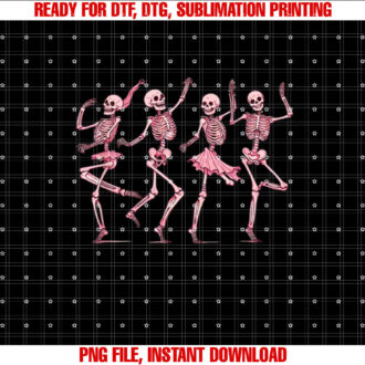 Pink Dancing Skeletons Dance Day Of Dead Halloween Women T-shirt