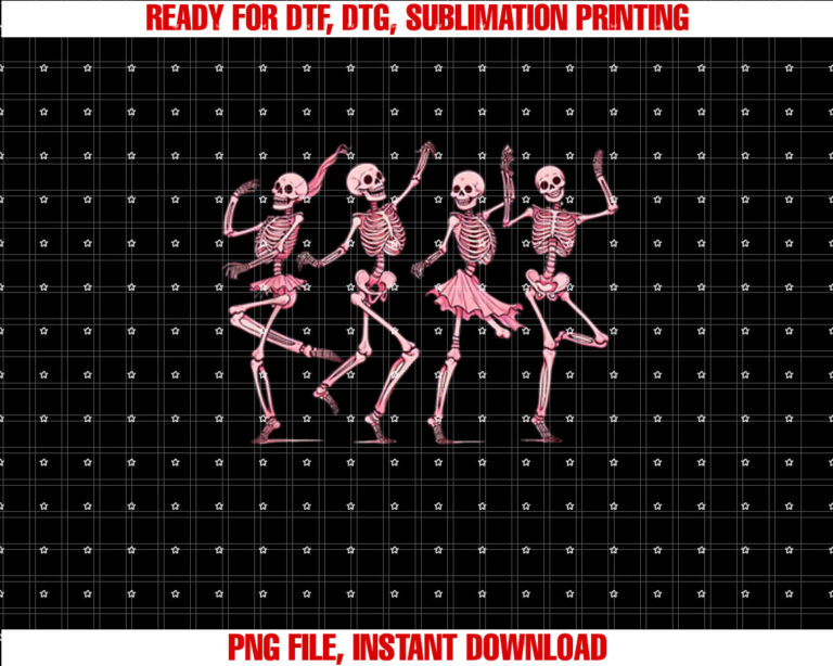 Pink Dancing Skeletons Dance Day Of Dead Halloween Women T-shirt