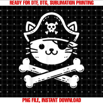 Pirate Cat Crossbones Cat Lover Cats Kitten Owner T-shirt