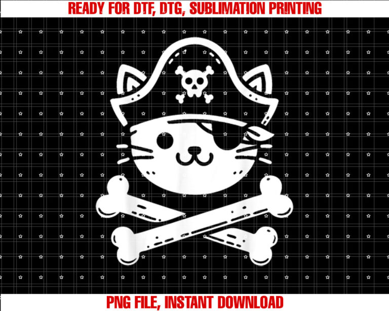 Pirate Cat Crossbones Cat Lover Cats Kitten Owner T-shirt