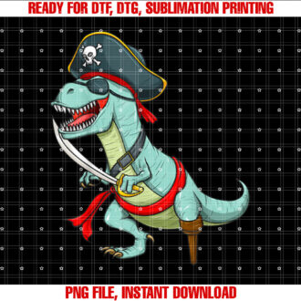 Pirate Dinosaur T Rex Funny Tyrannosaurus Halloween Costume T-shirt