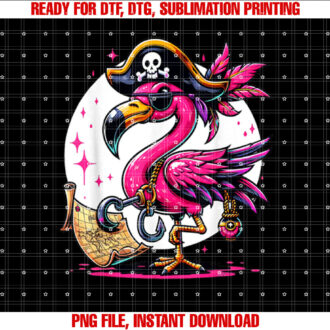 Pirate Pink Flamingo Halloween Party Jolly Roger T-shirt