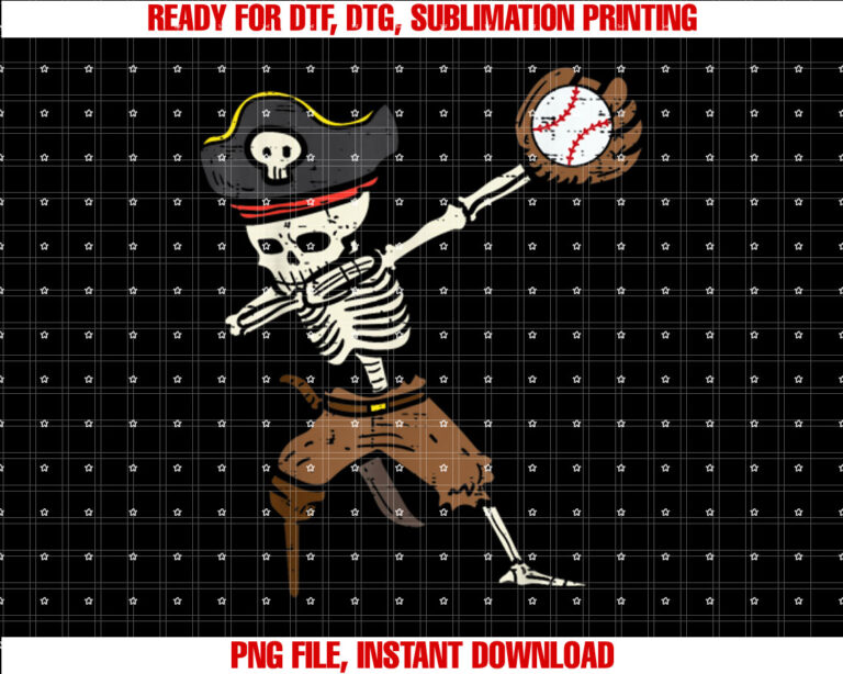 Pirate Skeleton Baseball Catcher Halloween Boys Kids Youth T-shirt