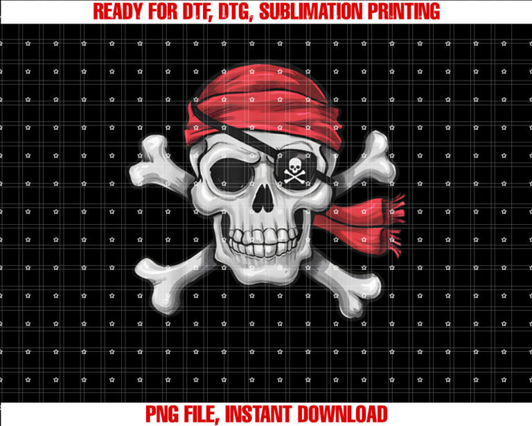Pirate Skull Crossbones Halloween Costume Men Boy Kids T-shirt