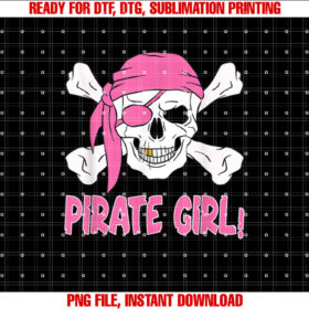 Pirate Skull Girls Pirate Girl T-shirt