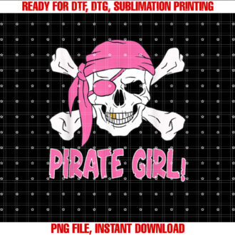 Pirate Skull Girls Pirate Girl T-shirt