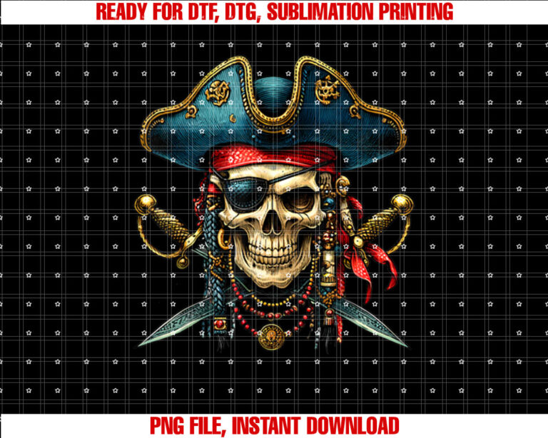 Pirate Skull Halloween Costume Men Women Boys Girls Teens T-shirt