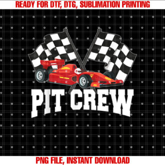 Pit Crew Car Racing Party And Checked Flag T-shirt