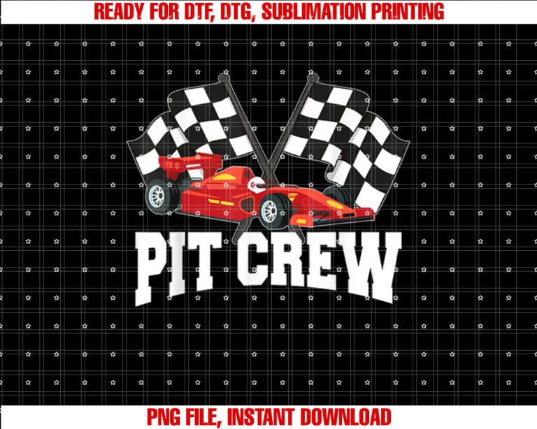 Pit Crew Car Racing Party And Checked Flag T-shirt