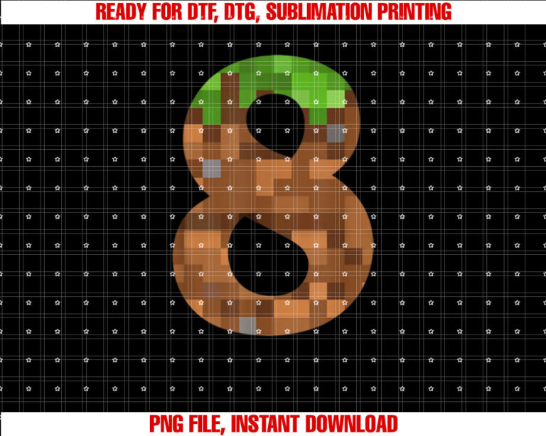 Pixel 8yr Birthday Number Eight 8 Year Old 8th Video Gamer T-shirt
