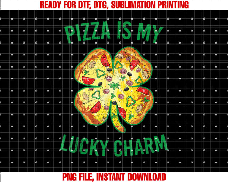 Pizza Is My Lucky Charm Pizza Shamrock St Patricks Day T-shirt
