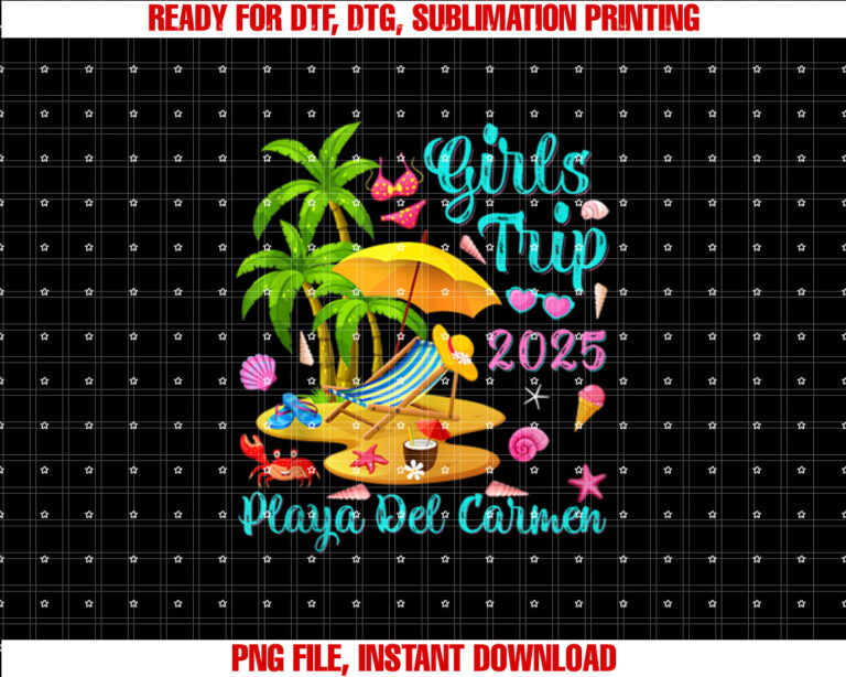 Playa Del Carmen Beach Mexico Summer Girls Trip 2025 T-shirt