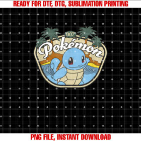 Pokãmon 007 Squirtle Surfing Outdoors Adventure Beach T-shirt