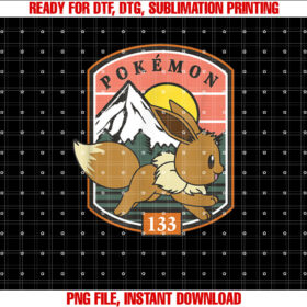 Pokãmon 133 Eevee Outdoor Adventure Forest Park Badge T-shirt
