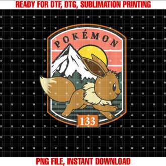 PokÃmon 133 Eevee Outdoor Adventure Forest Park Badge T-shirt