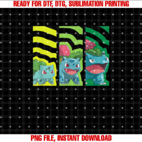 Pokãmon Bulbasaur Evolutions T-shirt