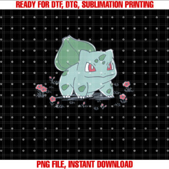 PokÃmon Bulbasaur Standing In Flower Garden Retro Sketch T-shirt