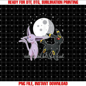 Pokãmon Celestial Espeon and Umbreon T-shirt