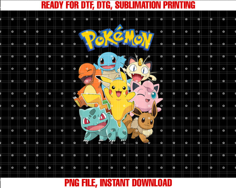 PokÃmon Character Group T-shirt