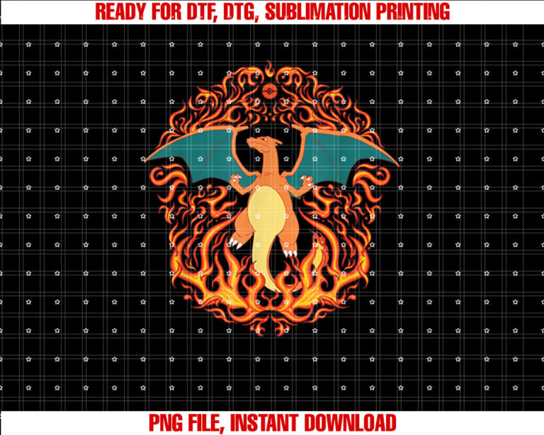 PokÃmon Charizard Fire Type Flames Generation 1 T-shirt