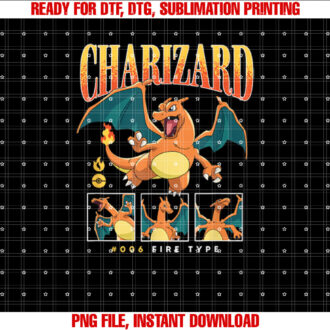 Pokãmon Charizard Fire Type Multiple Poses T-shirt