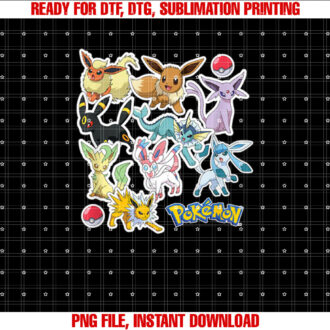 PokÃmon Eeveelution Stickers T-shirt