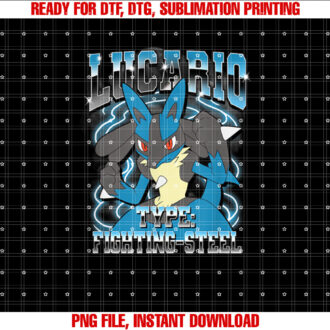 PokÃmon Lucario Type FightingSteel T-shirt
