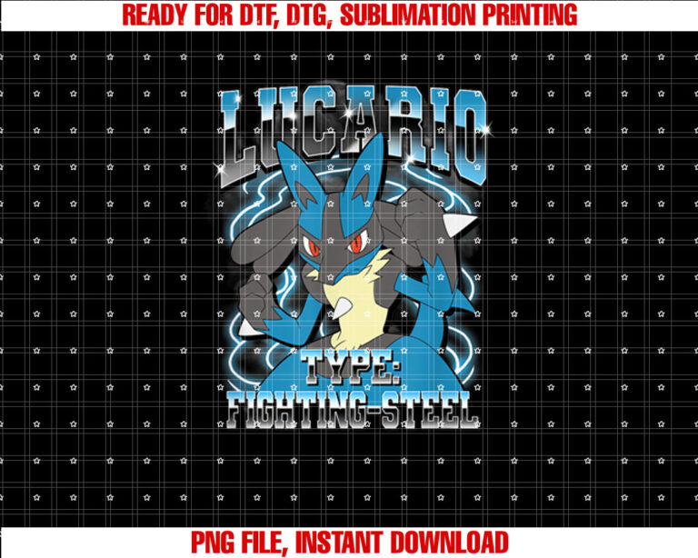 PokÃmon Lucario Type FightingSteel T-shirt