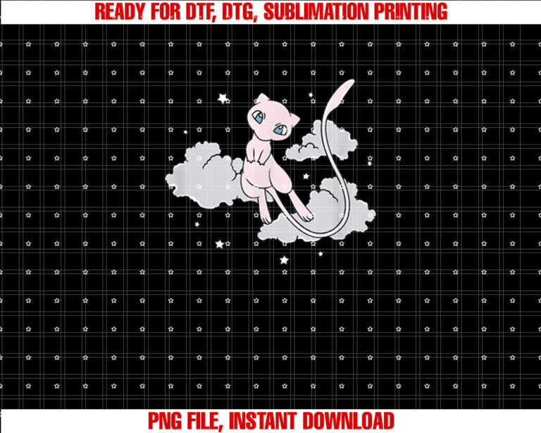 PokÃmon Mew Celestial Stars Mythical Psychic Type Gen 1 T-shirt