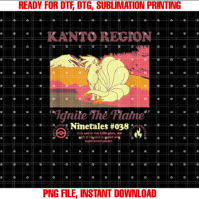 Pokãmon Ninetales Kanto Region Ignite the Flame Portrait T-shirt