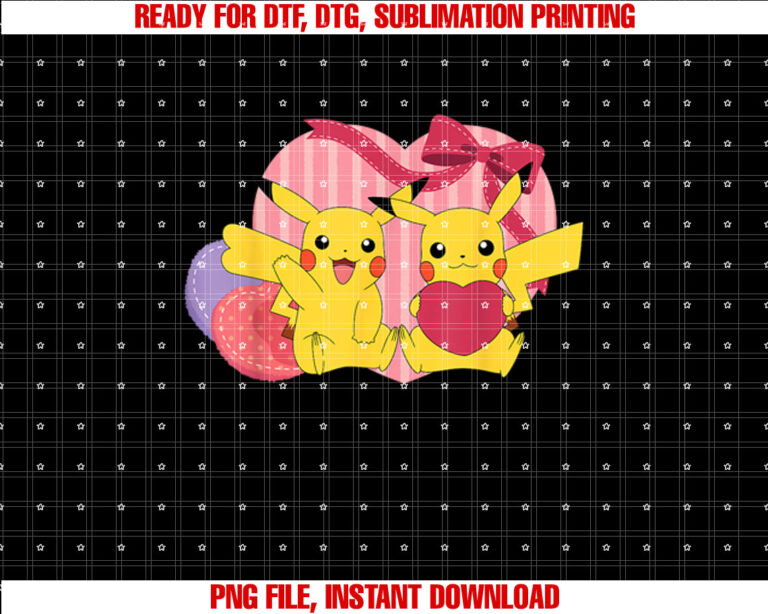 PokÃmon Pikachu And Cosplay Pikachu Valentines Day Hearts T-shirt