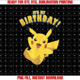 Pokãmon Pikachu Its My Birthday T-shirt