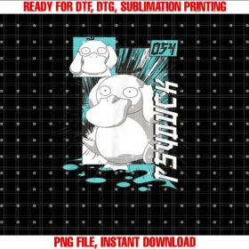 Pokãmon Psyduck Anime T-shirt