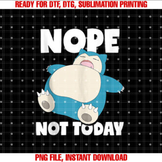 PokÃmon Snorlax Sleeping Nope Not Today T-shirt