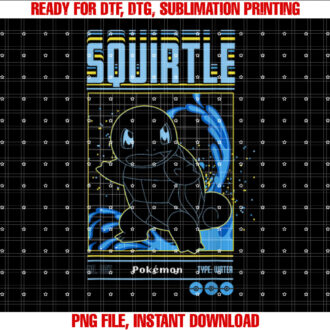 PokÃmon Squirtle Water Type Schematic T-shirt